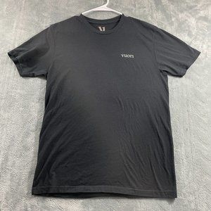 Vuori Mens Black Short Sleeve Logo Slim Fit T-Shirt Sz Medium